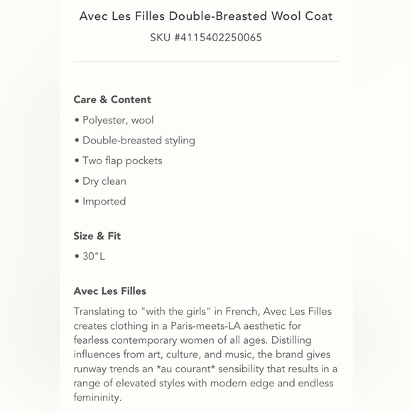 NWT AVEC LE FILLES DOUBLE BREASTED HOT PINK WOOL “FEEL” COAT. SIZE M. - Picture 15 of 16